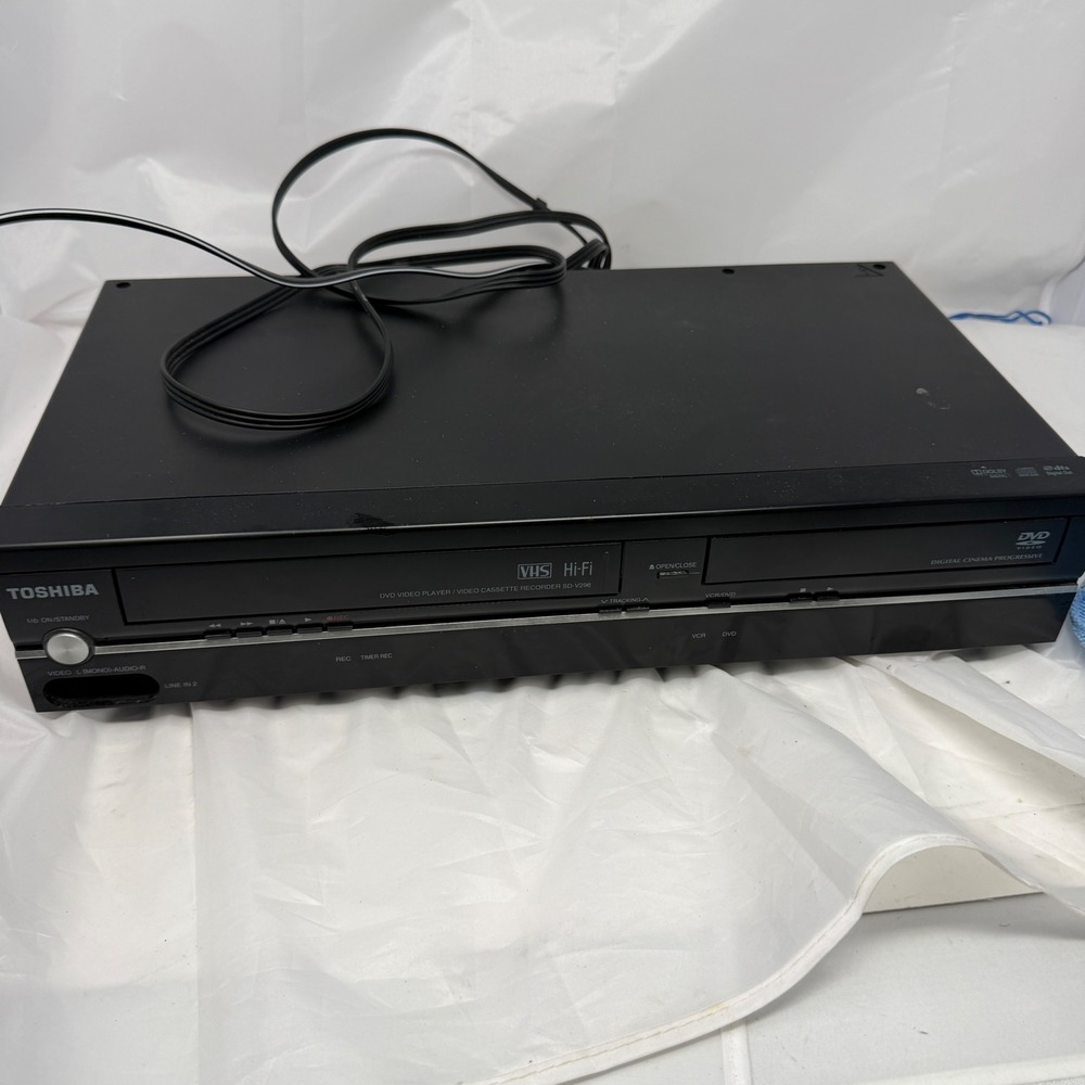 Toshiba SD-V296-K-TU DVD VCR Combo Player Hi-Fi VHS Black Tested Working